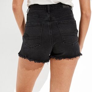 NWT AE 90’s Boyfriend Denim High Waisted Shorts Size 5 Black High Rise AEO New